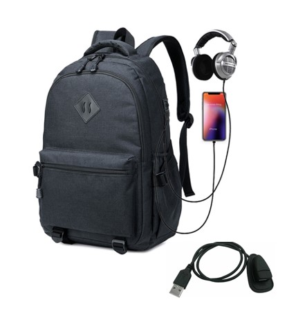 USB charging port backpack